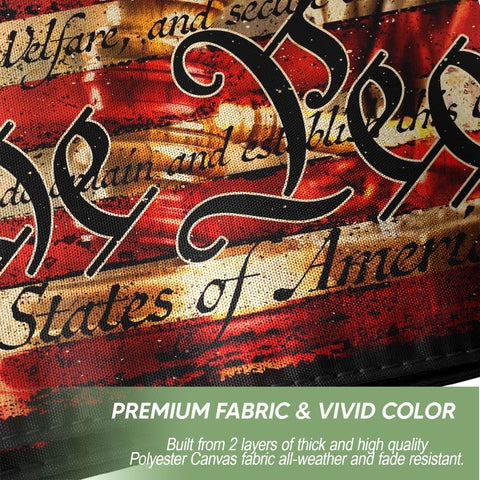 RustField Co commemorative flag, flexible display for indoor or outdoor spaces.