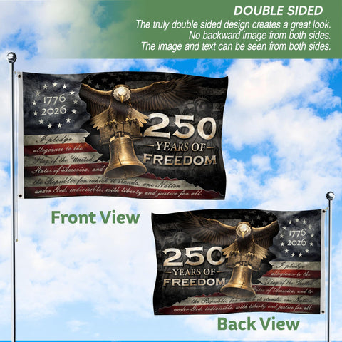 RustField Co. indoor-outdoor patriotic flag suits porch, wall, or garden displays