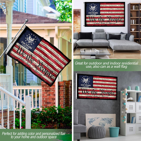 RustField Co patriotic flag ideal for living room or porch decor.