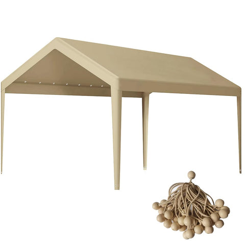 Rutile 10x20 carport top cover protects your vehicle from sun and rain