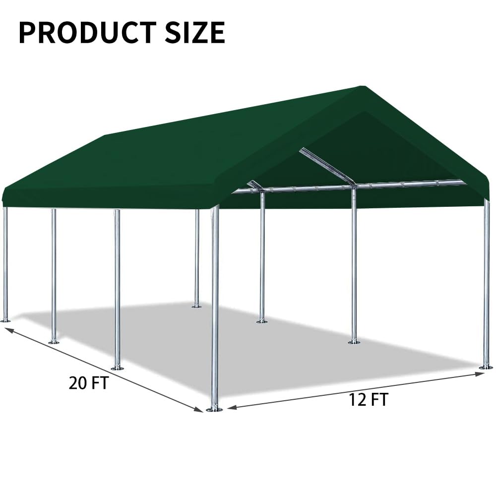 36 ball bungees included with Rutile carport top cover