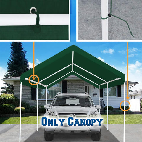 Rutile green carport top cover suitable for events and storage