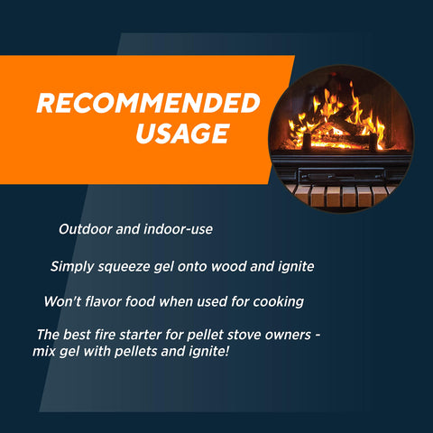 Rutland One Match Gel Fire Starter used in a fire pit for steady flame