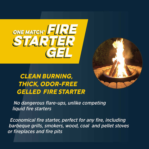 Rutland One Match Gel Fire Starter glowing as it lights a barbecue