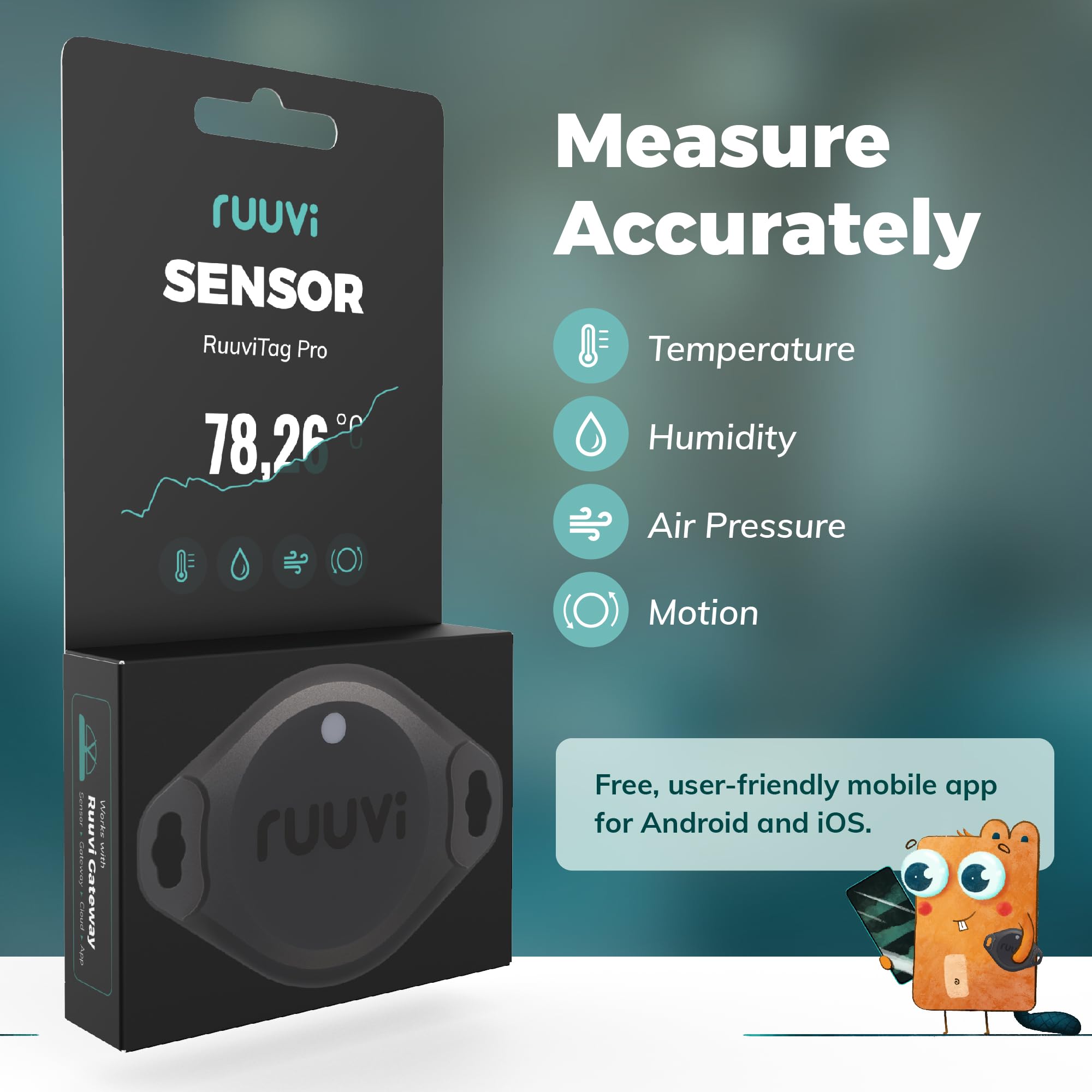 Ruuvi Tag Pro humidity reading helps manage moisture for comfort and storage safety.