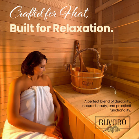 RUVARO aromatic cedar enhances sauna ambiance and scent