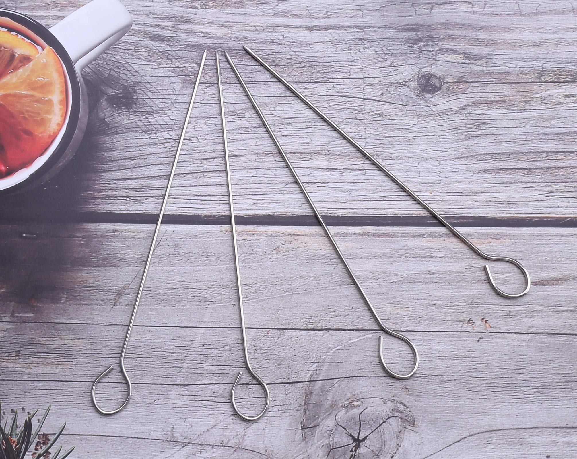 Ruwado 15-piece pack of stainless steel lacers ready for barbeque prep