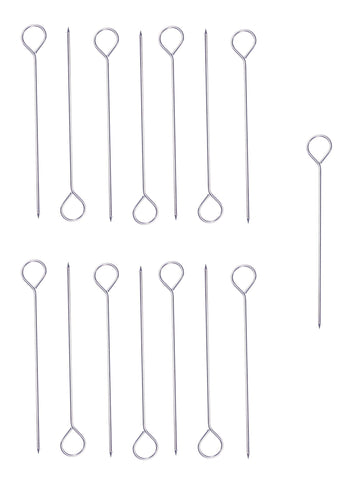 Ruwado 6-inch stainless steel turkey lacers close-up for grilling