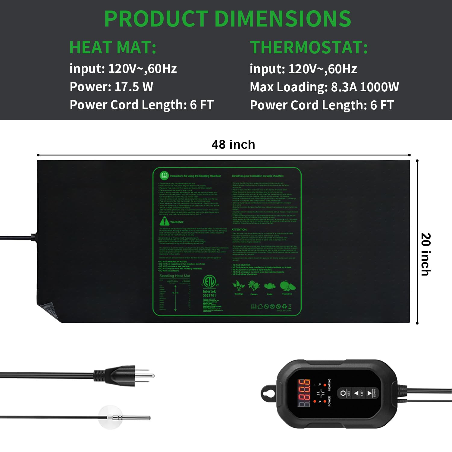 Ruyyi thermostat probe sensor for real-time soil temperature control
