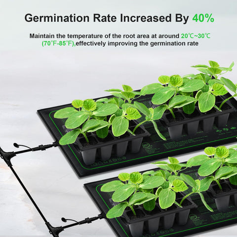 Ruyyi indoor gardening with seedling heat mat supporting 1020 trays.