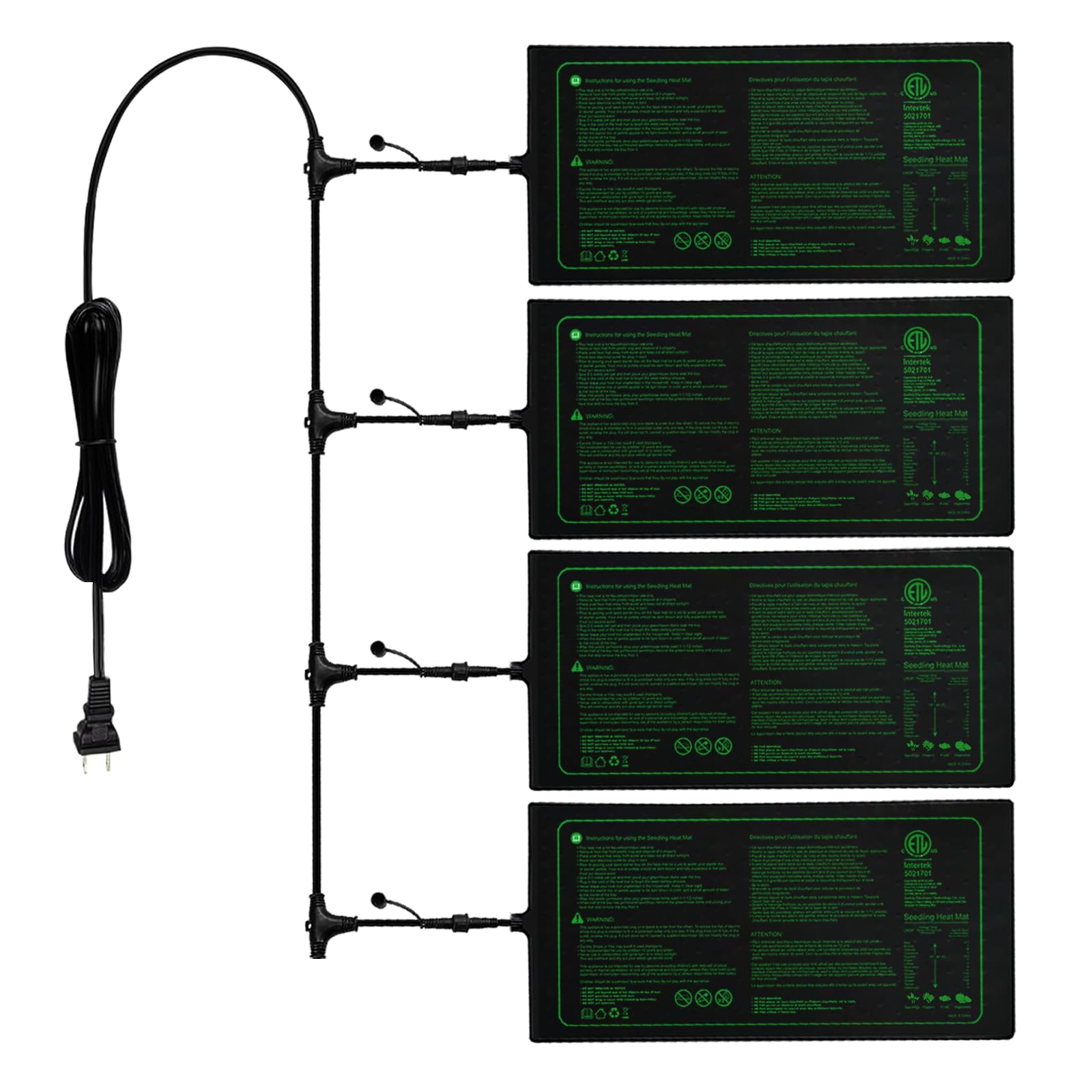 Ruyyi 4in1 seedling heat mat panel setup delivering even warmth across trays.
