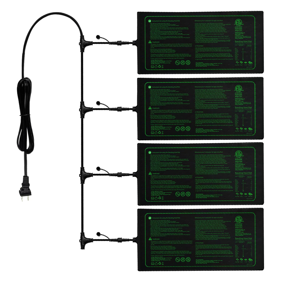 Ruyyi 4in1 seedling heat mat panel setup delivering even warmth across trays.