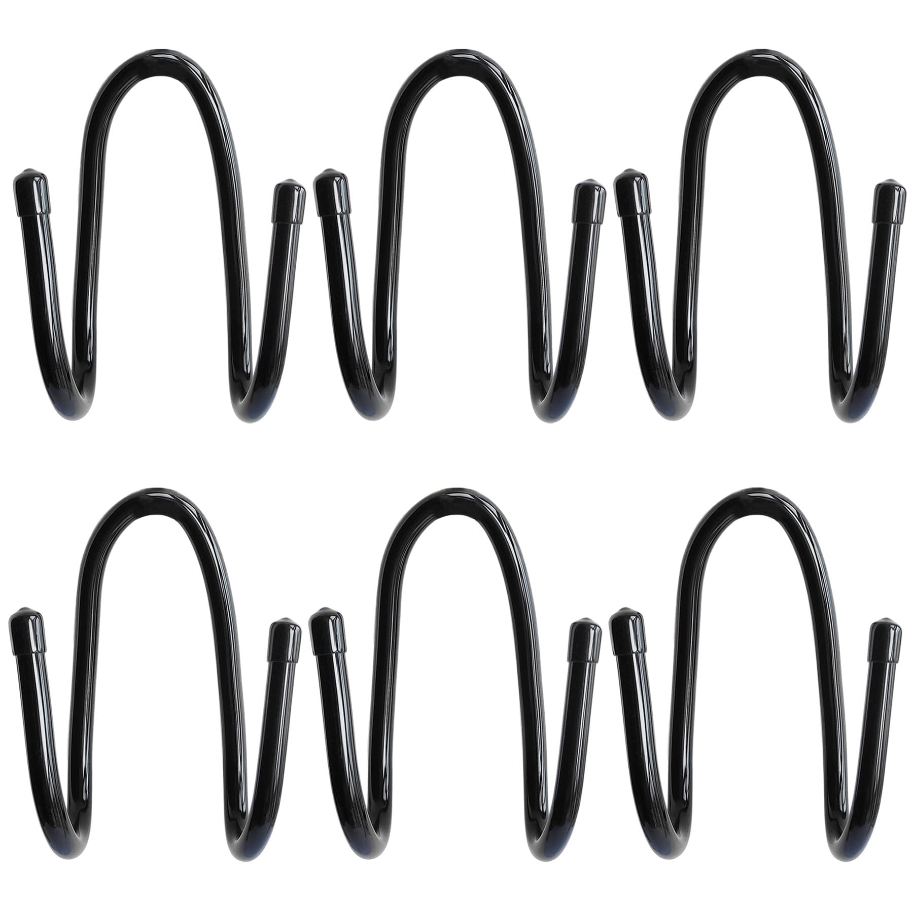 RUZUO chain-link fence hooks mounted on a fence, ready to hold tools.