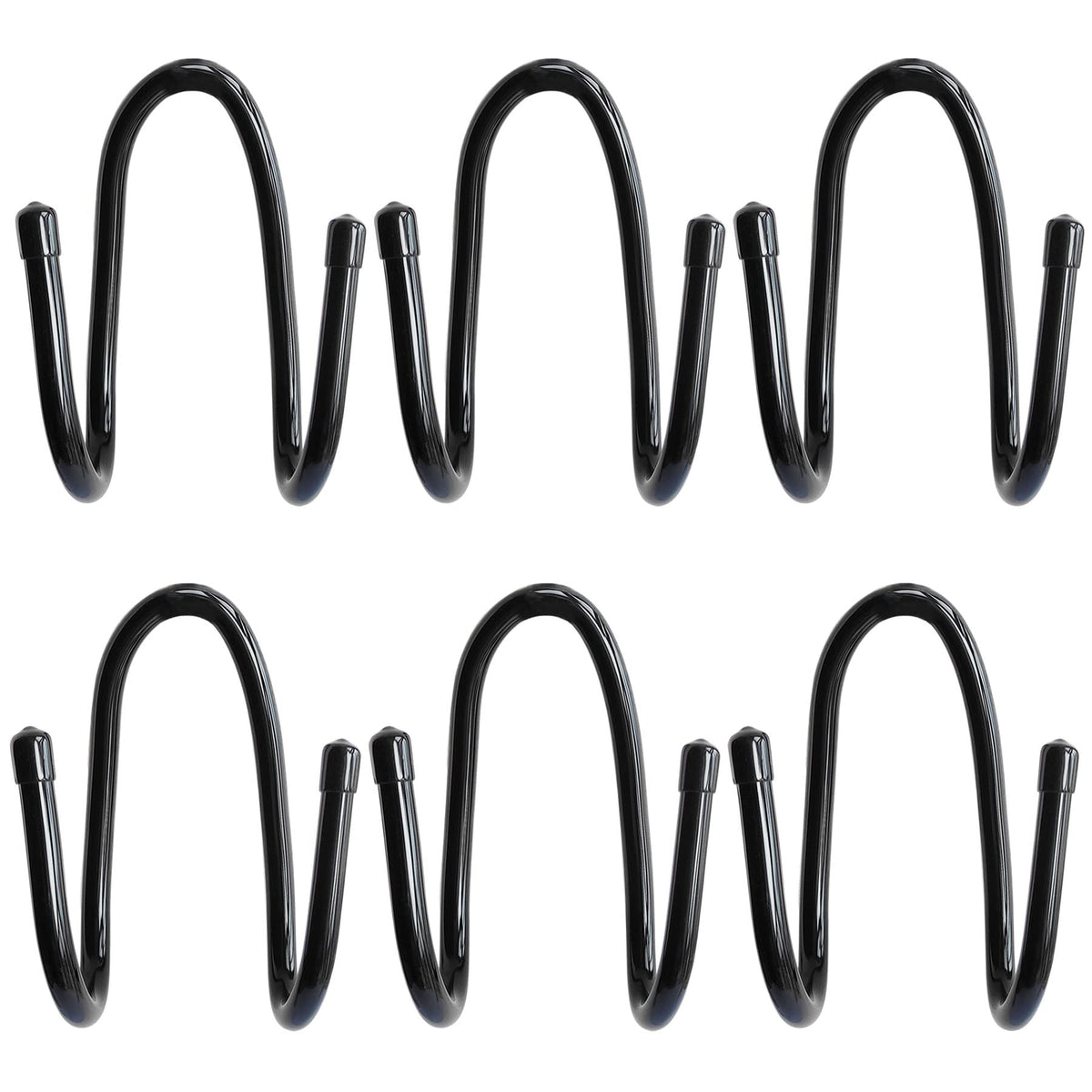 RUZUO chain-link fence hooks mounted on a fence, ready to hold tools.