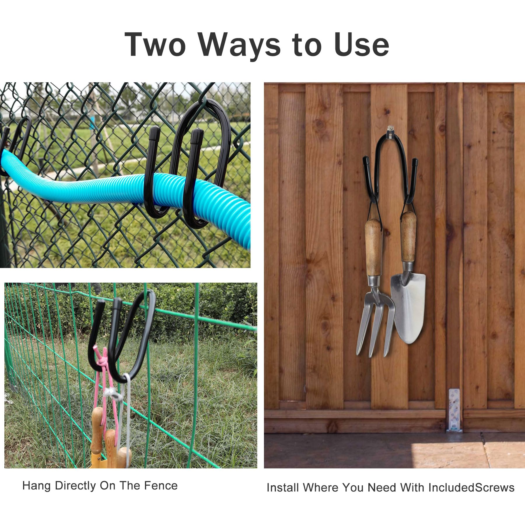 RUZUO PVC-coated fence hooks resist rust in outdoor use