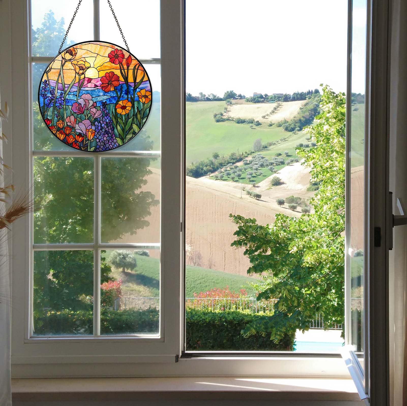 RVEAFA Wildflowers Suncatcher arrives gift-ready for celebrations.