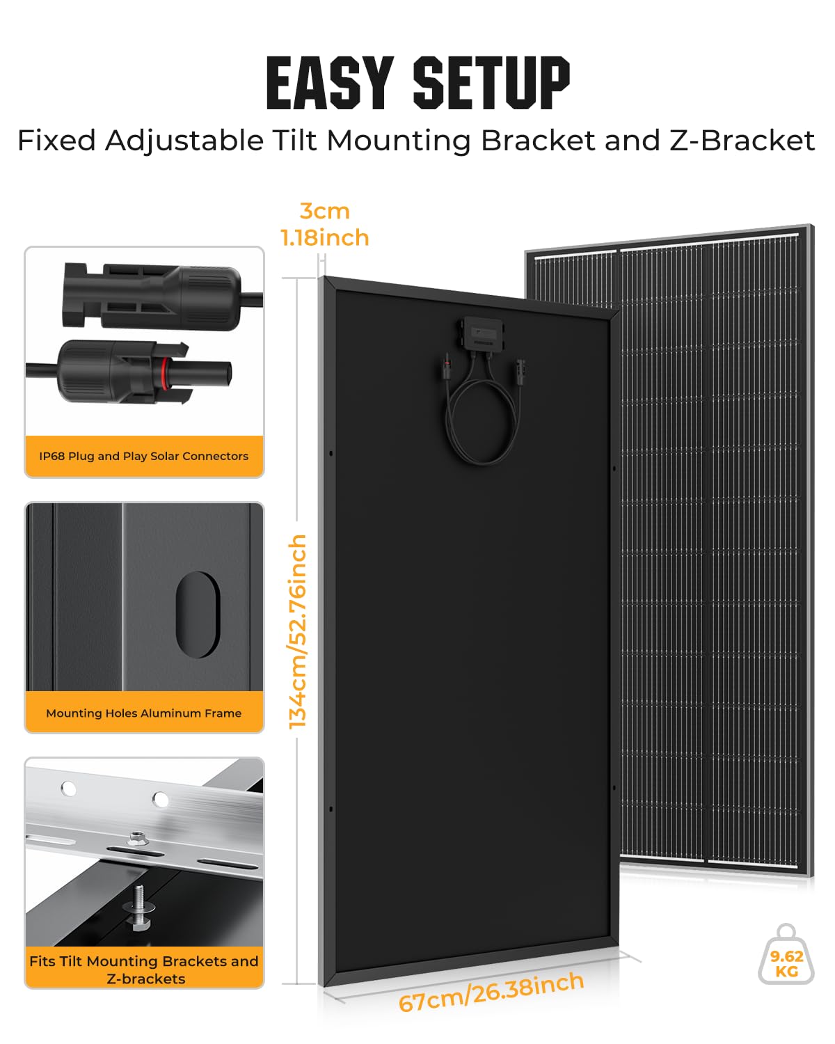 Rvpozwer IP68 waterproof solar panel for rugged marine and rooftop deployment.