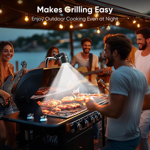 RVZHI grill light dual battery compartments allow quick battery swaps without tools.