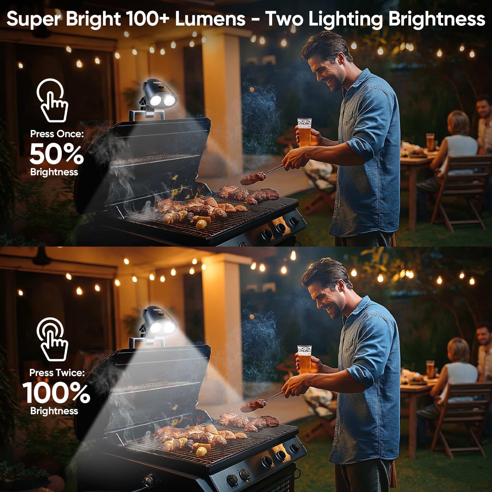 RVZHI grill light uses heat-resistant fiberglass nylon for high-temperature grilling.