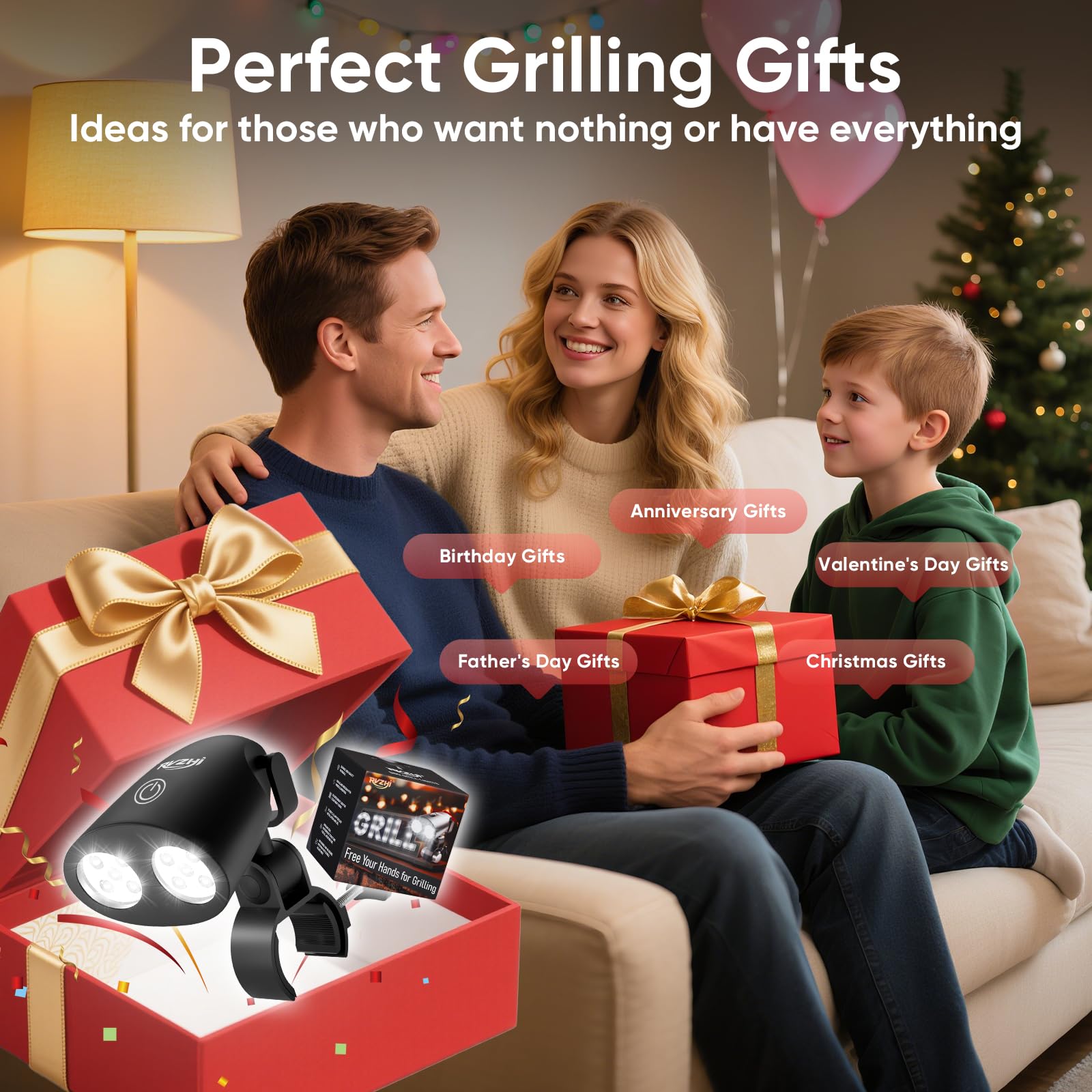 RVZHI grill light rotating head directs light exactly where you need it on the grill