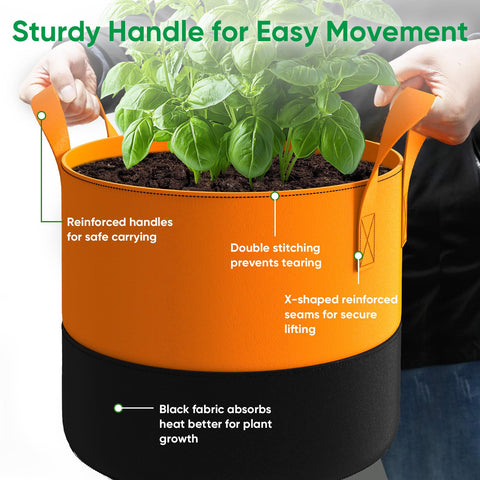 RVZHI 20-gallon bags suitable for potatoes and other vegetables in containers.