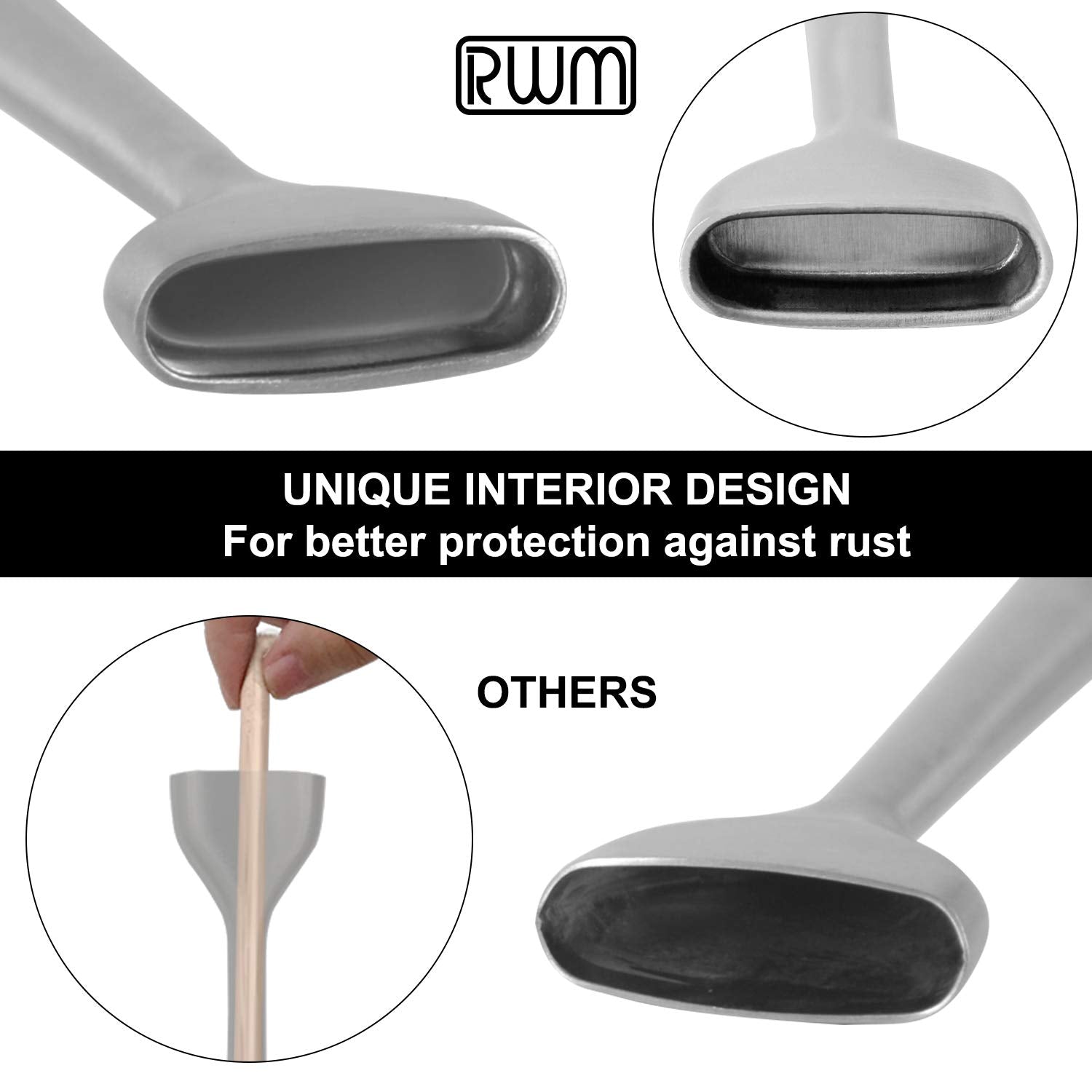RWM basting brush includes a hanging hook for convenient kitchen storage.