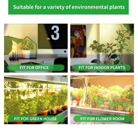 RWNTAO LED Grow Light Strips brightness scales illustrate 10 dimmable levels.