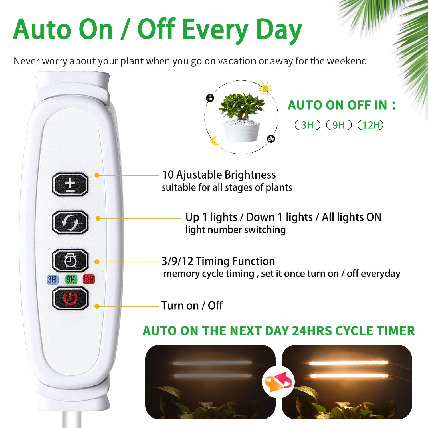 RWNTAO LED Grow Light Strips dual-bar side view highlights space-saving design.