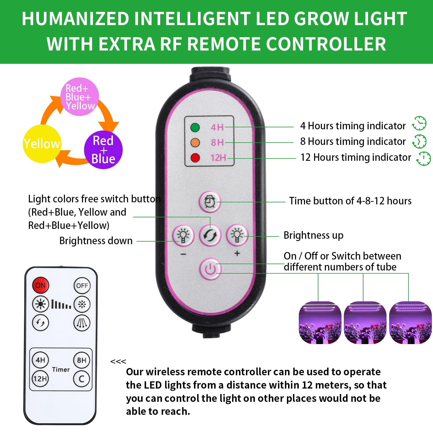 RWNTAO grow light strip easy installation on shelves or fixtures