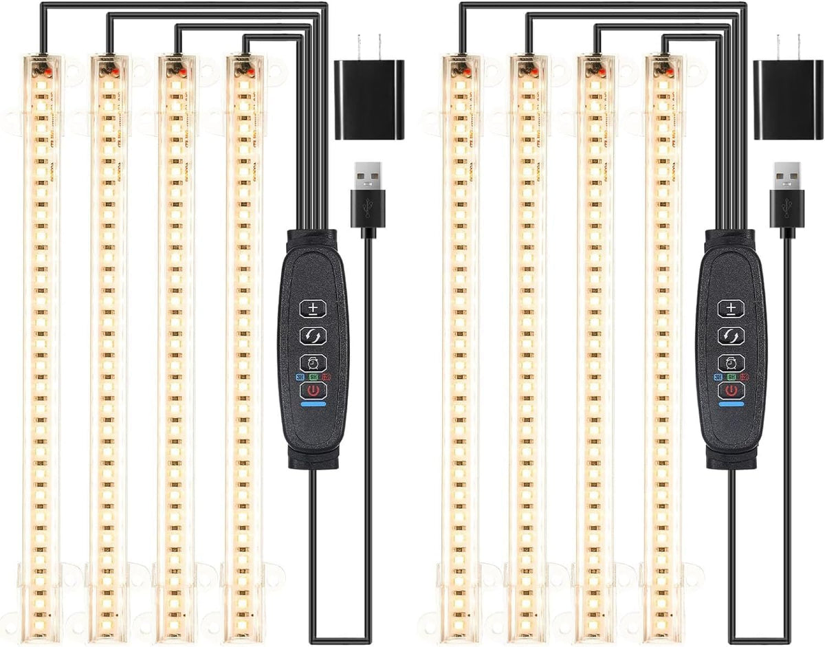 RWNTAO 8-6 inch LED light strip full spectrum boosts indoor plant growth