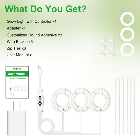 RWNTAO dimmable light with ten brightness levels for growth stages