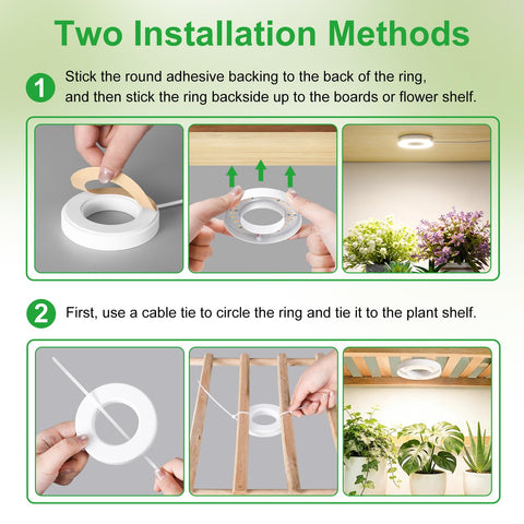 RWNTAO adhesive backing and cable ties for flexible mounting