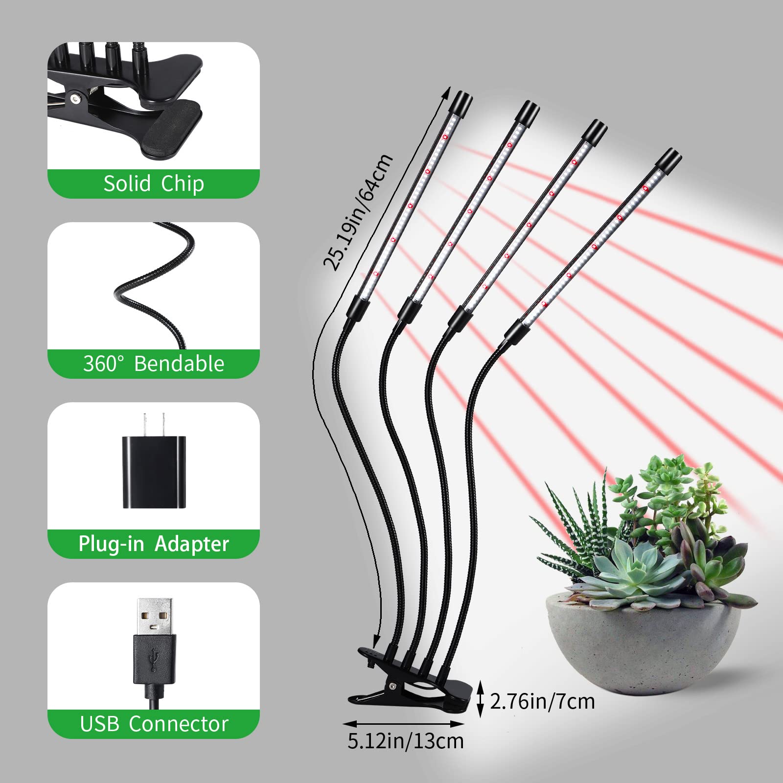 RWNTAO dimmable controls adjust brightness across growth stages.