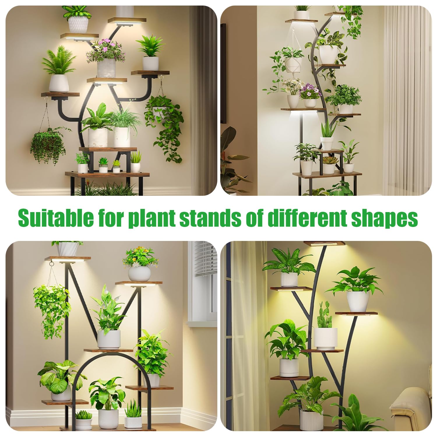 RWNTAO indoor garden shelf setup with grow light extending plant health.