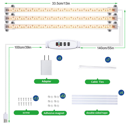 RWNTAO compact, sleek grow light strip fits small spaces