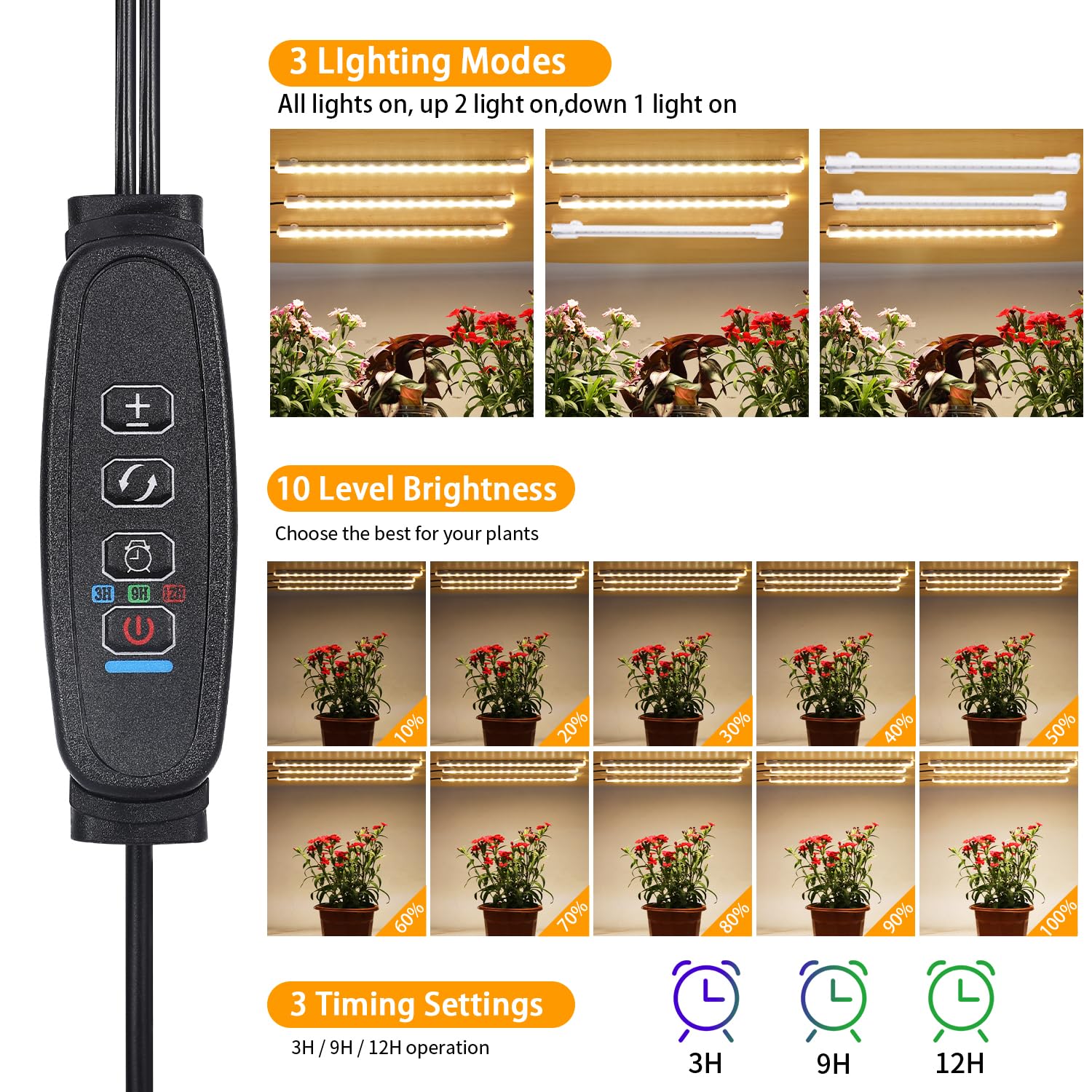 RWNTAO grow light strip timer function enabling hands-free daily cycles