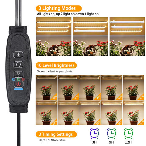 RWNTAO grow light strip timer function enabling hands-free daily cycles