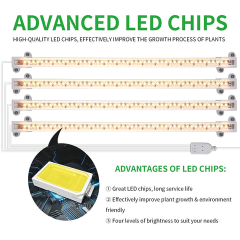 RWNTAO LED plant growing lamp aluminum shell and clamp base for stable setup.