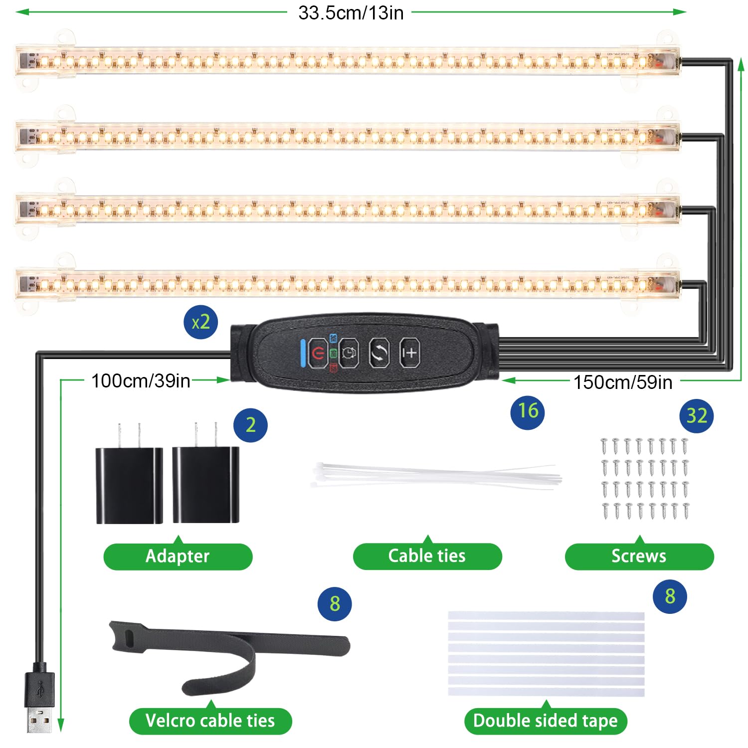 Plant shelf illuminated by RWNTAO LED strips for healthier growth