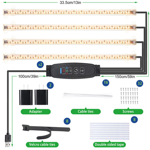 Plant shelf illuminated by RWNTAO LED strips for healthier growth