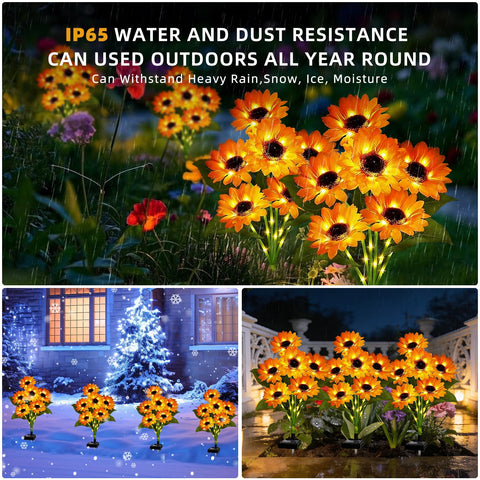 RWUSX outdoor lights with IP65 rating endure rain and snow.