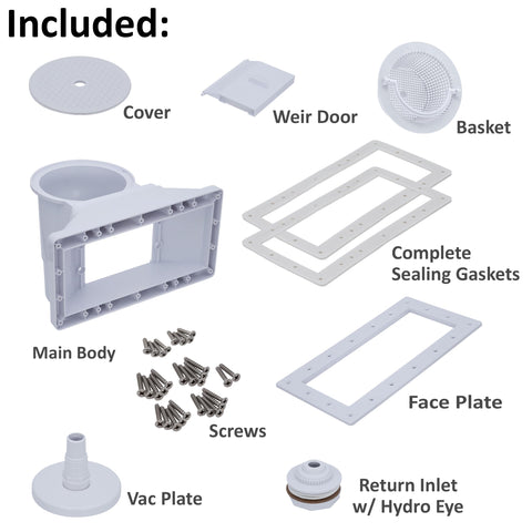 Rx Clear skimmer kit weir flapper door demonstrates smooth operation and reliable surface skimming