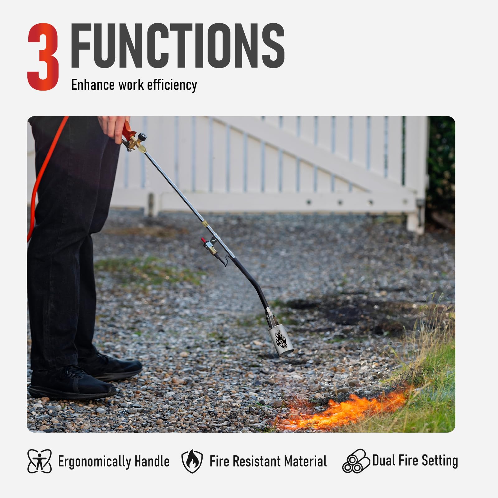 RX WELD durable red curved spout withstands intense heat