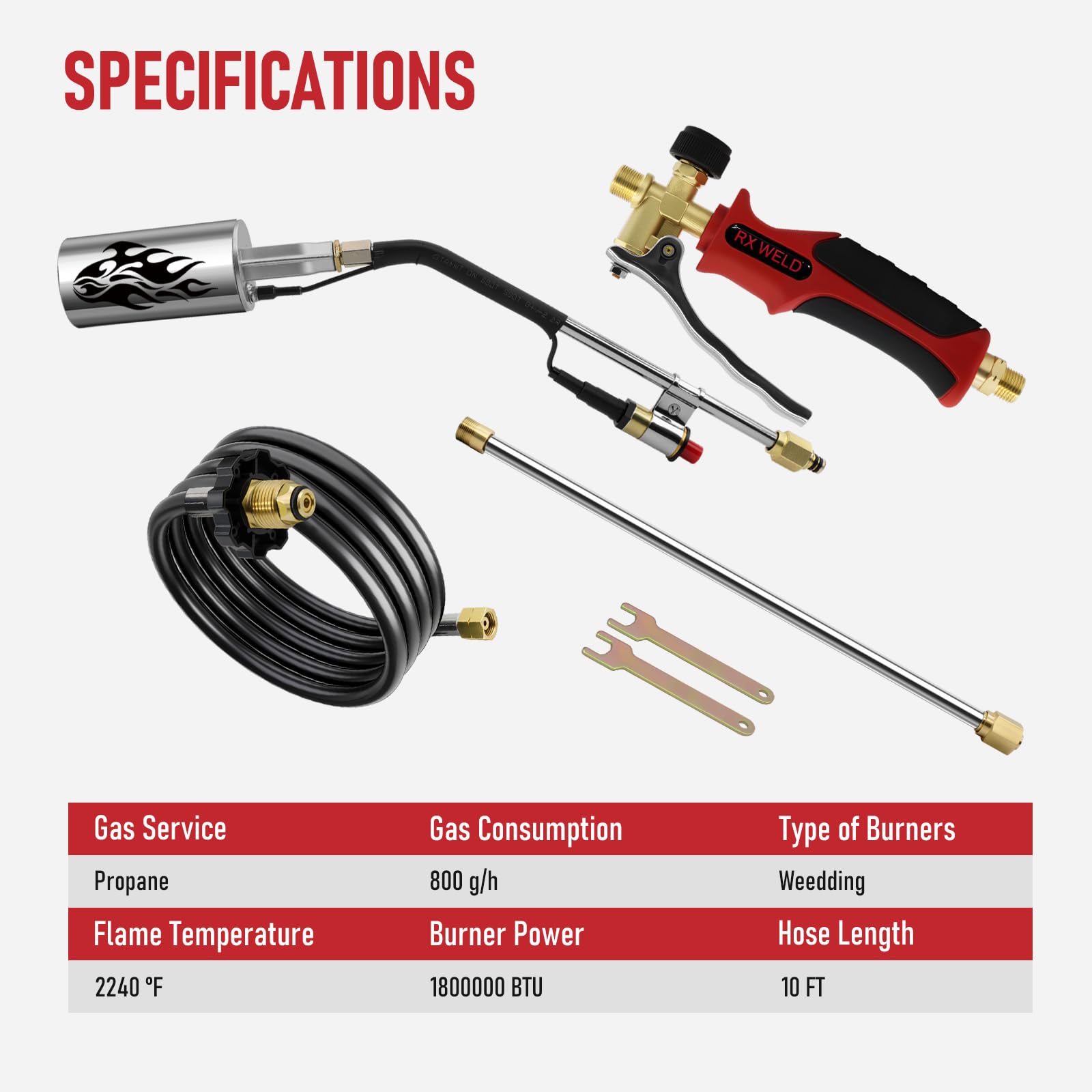 RX WELD precision flame control and turbo trigger for adaptable heat