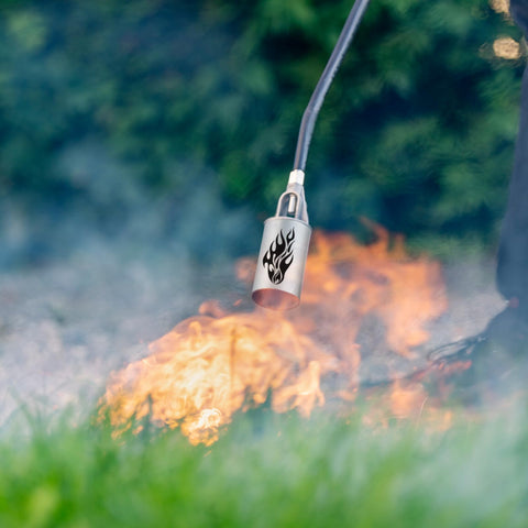 RX WELD red curved spout resists heat and delivers focused flame