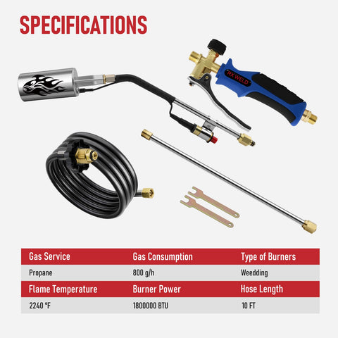 RX WELD turbo push-button igniter ensures quick, reliable ignition