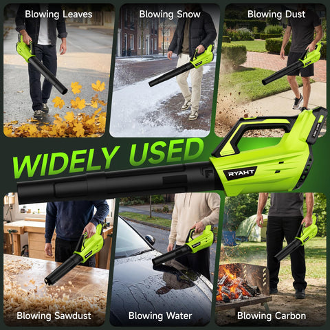 RYAHT leaf blower packaging contents reveal complete kit for ready-to-use setup.