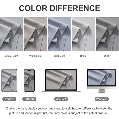 RYB HOME light-grey curtain suits outdoor and indoor setups with versatile styling