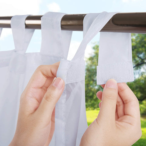 RYB HOME outdoor curtain patio tab top hanging enables quick, secure setup.