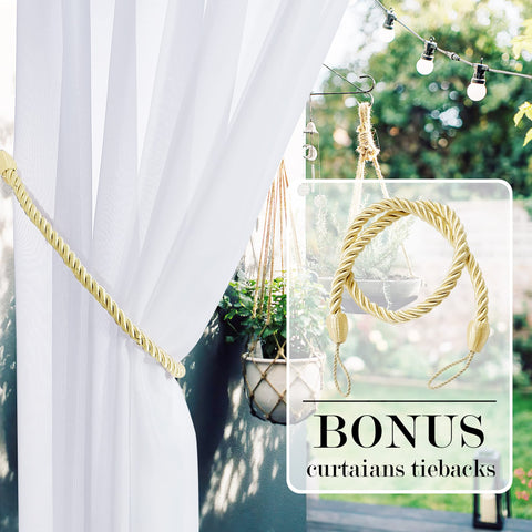 RYB HOME rod-ready design fits most curtain rods with detachable tabs.